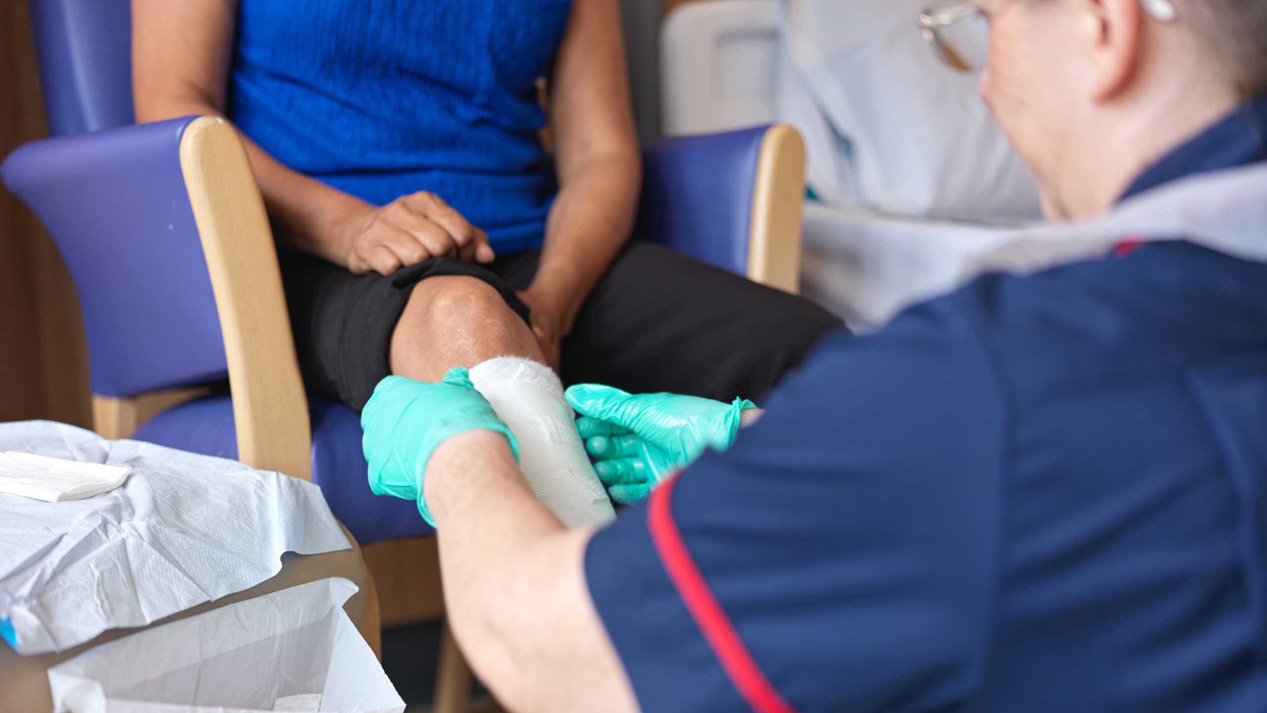 Image for task: Skin Care - Leg Bandage